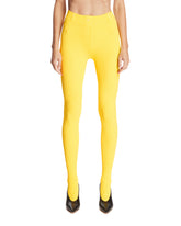 Yellow Viscose Blend Leggings | PDP | Antonia