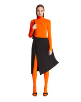 Orange Viscose Blend Leggings | PDP | Antonia