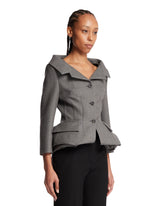 Blazer Scultoreo In Lana Grigio | PDP | Antonia