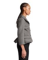Blazer Scultoreo In Lana Grigio | PDP | Antonia
