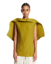 Green Draped Silk Top | PDP | Antonia