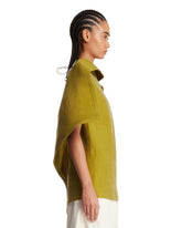 Top In Seta Drappeggiato Verde | PDP | Antonia