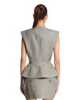 Gray Wool Top | PDP | Antonia