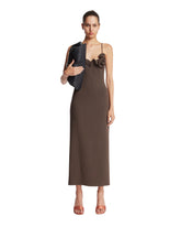 Brown Wool Midi Dress | PDP | Antonia
