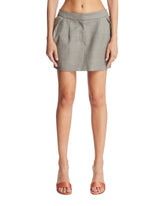 Gray Wool Sculptural Miniskirt | PDP | Antonia