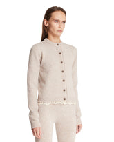 Beige Crochet Wool Cardigan | PDP | Antonia
