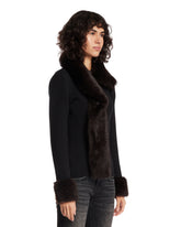 Cardigan Con Pelliccia Nero | PDP | Antonia