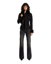 Cardigan Con Pelliccia Nero | PDP | Antonia