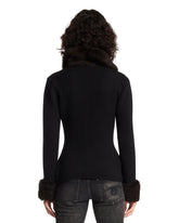 Cardigan Con Pelliccia Nero | PDP | Antonia