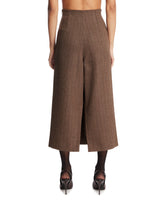 Brown Wool Midi Skirt | PDP | Antonia