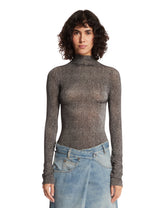 Gray Chevron Sheer Bodysuit | PDP | Antonia