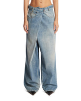Blue Wrap-Front Jeans | PDP | Antonia