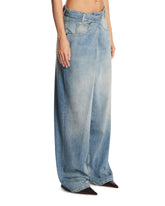 Blue Wrap-Front Jeans | PDP | Antonia