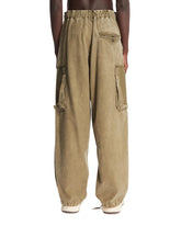 Green Cotton Cargo Trousers | PDP | Antonia