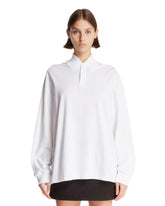 White Long-Sleeved Polo Shirt | PDP | Antonia
