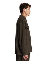Green Emerized Linen Overshirt | PDP | Antonia
