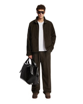 Green Wool and Nylon Padded Bomber Jacket | PDP | Antonia
