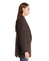 Brown Double-Breasted Wool Blazer | PDP | Antonia