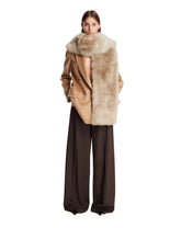 Brown Camel Hair Wide-Leg Trousers | PDP | Antonia