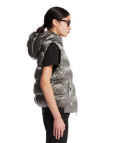 Gray Fluidite Down Padded Gilet | PDP | Antonia