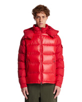 Red Maya Short Down Jacket With Hood | PDP | Antonia
