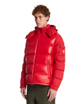 Red Maya Short Down Jacket With Hood | PDP | Antonia