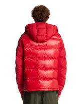 Red Maya Short Down Jacket With Hood | PDP | Antonia