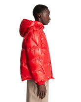 Karakorum Red Short Hooded Down Jacket | PDP | Antonia