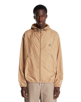 Beige Hooded Windbreaker Jacket | PDP | Antonia