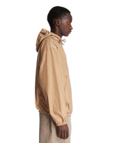 Beige Hooded Windbreaker Jacket | PDP | Antonia