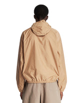 Beige Hooded Windbreaker Jacket | PDP | Antonia