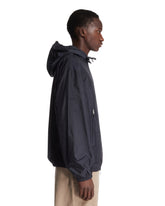 Blue Hooded Windbreaker Jacket | PDP | Antonia
