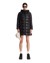 Black Suyenne Midi Down Jacket With Hood | PDP | Antonia