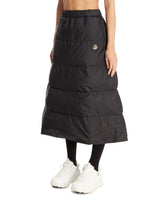 Black Padded Midi Skirt | PDP | Antonia