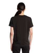 Black Cotton T-Shirt with Patch | PDP | Antonia