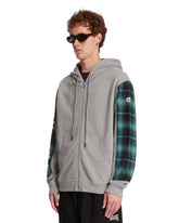 Moncler Genius x Fragment Gray Logo Zip-Up Hoodie | PDP | Antonia
