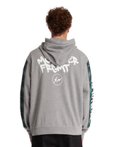 Moncler Genius x Fragment Gray Logo Zip-Up Hoodie | PDP | Antonia
