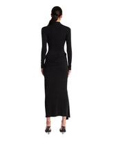 Black Draped High-Neck Dress | PDP | Antonia