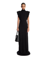 Black Draped Long Dress | PDP | Antonia