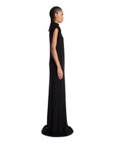 Black Draped Long Dress | PDP | Antonia