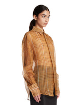 Beige Sheer Organza Shirt | PDP | Antonia