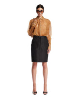 Camicia In Organza Trasparente Beige | PDP | Antonia