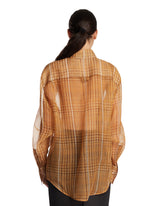 Beige Sheer Organza Shirt | PDP | Antonia
