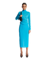 Blue Silk Midi Skirt | PDP | Antonia
