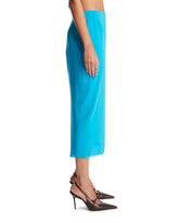 Blue Silk Midi Skirt | PDP | Antonia