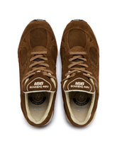 Brown Made in UK 991V1 Luxe Suede Sneakers | PDP | Antonia