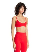 Red NikeSKIMS Rounded-Neck Bra | PDP | Antonia