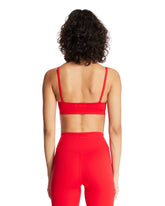 Red NikeSKIMS Rounded-Neck Bra | PDP | Antonia