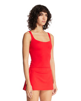 Red NikeSKIMS Square-Neck Top | PDP | Antonia