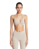 NikeSKIMS Beige Studio Stretch Triangle Top | PDP | Antonia